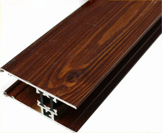 Profili di alluminio su misura della mobilia, inquadratura di alluminio di legno della scanalatura di T finita grano